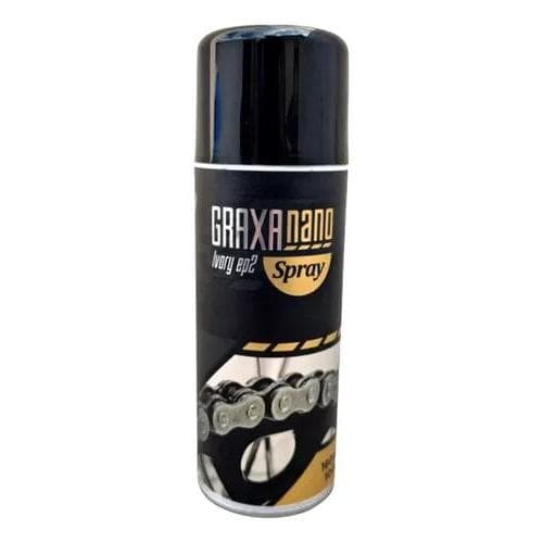 GRAXA LUBRIFICANTE SPRAY PARA CORRENTE DE MOTO 160ML – NANO ALTA PERFORMANCE · ANTICORROSIVO E RESISTENTE À ÁGUA