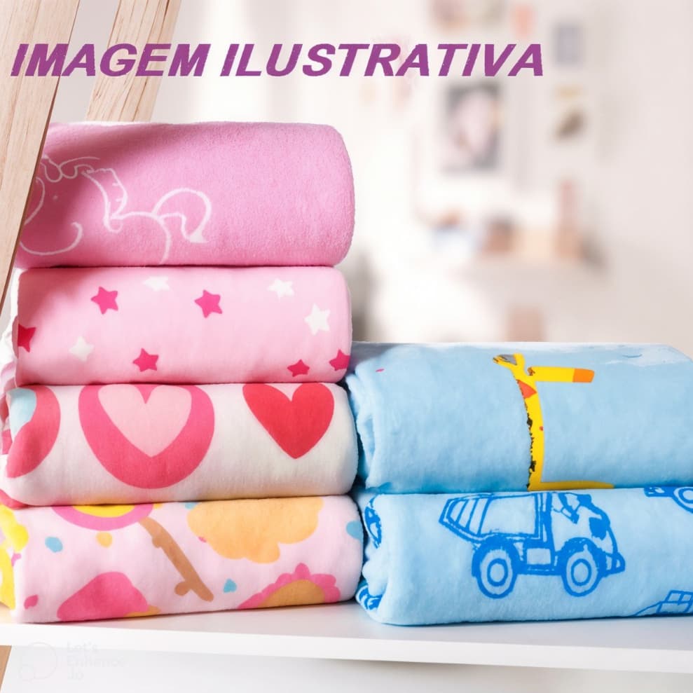 Manta de bebê Cobertor do Bebe Mantinha Microfibra estampada para Kit maternidade