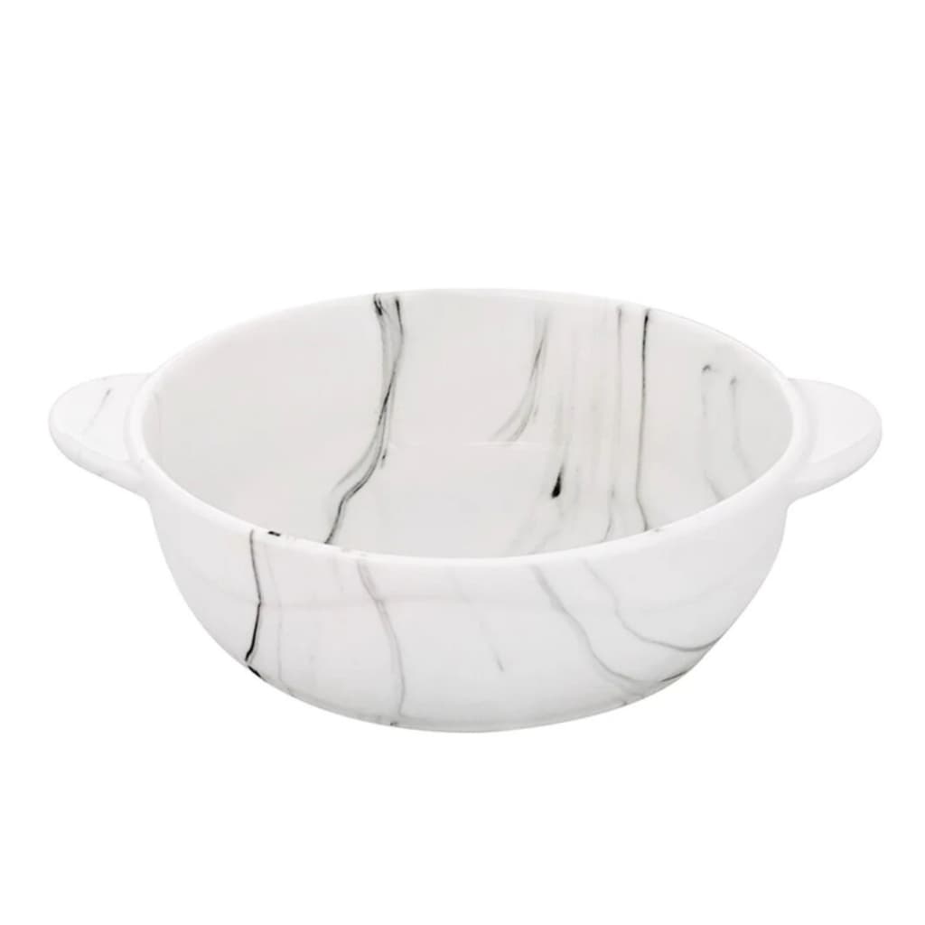 Travessa De Porcelana Hauskraft Redonda Marmore 350ml