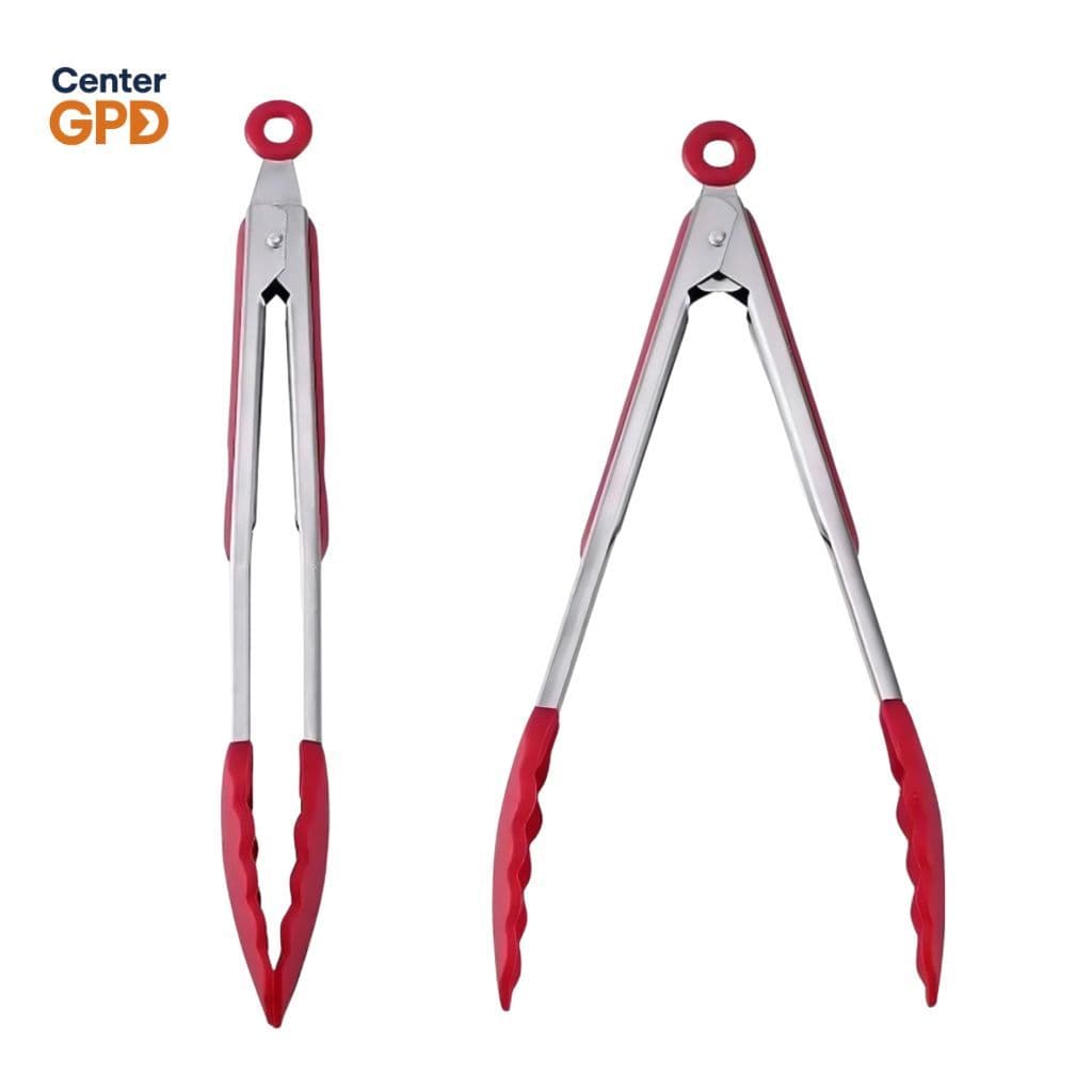Pegador De Aço Inox E Silicone 27cm Durável Pegadores Multiuso Universal
