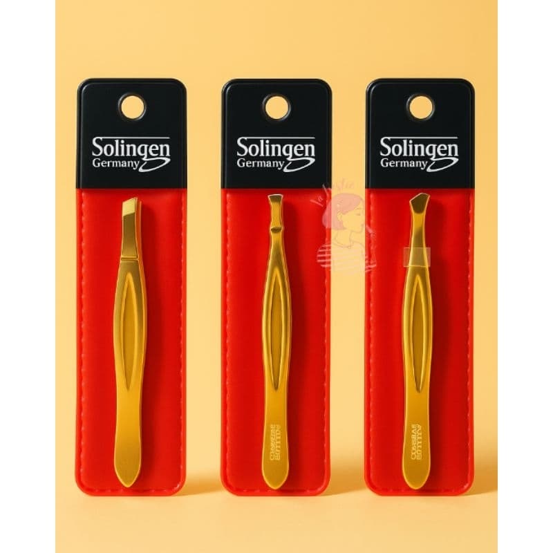Pinça Profissional Solingen Germany Dourada – Sobrancelha, Designer, Precisa
