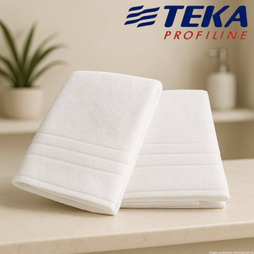 Kit 2 Toalhas de Banho Teka Roma Profiline 1,35x70 Macia Algodão Luxo Grande Absorvent Hotel Pousada
