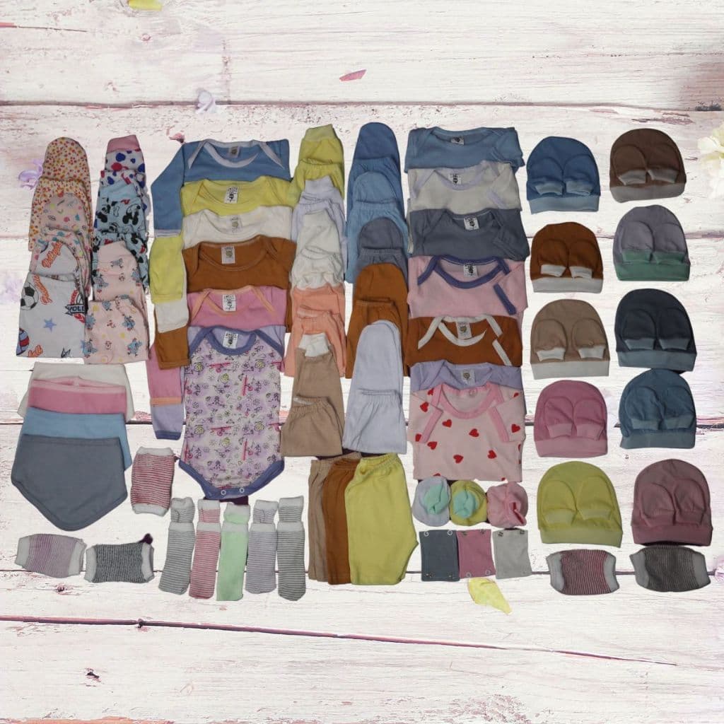 Body Bebê/mijão/meia/sapatinho/toca Kit C/34 Pçs Roupa Bebê