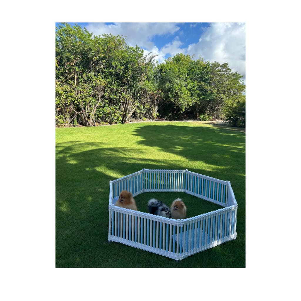 Cercado cercadinho para filhotes, pets, 40cm de altura - kit com 6 lados de 78cmx 40cm de altura com ventosas