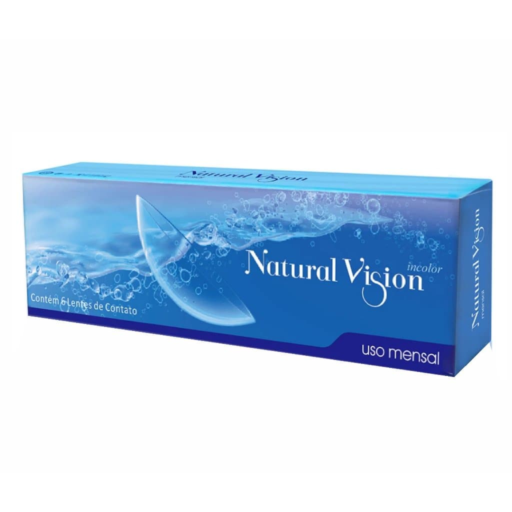 Lente De Contato Natural Vision Mensal Incolor Com Grau - 6 Unidades - Miopia e Hipermetropia