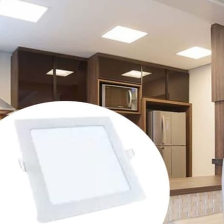 PLAFON LED EMBUTIR 15x15 12W QUADRADO BIVOLT