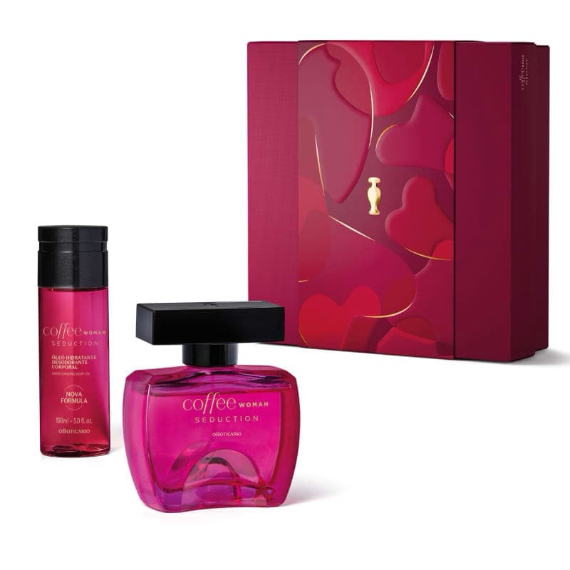 Kit Presente Dia dos Namorados Coffee Woman Seduction (2 itens) vem com caixa da imagem 1 + sacola para presente
