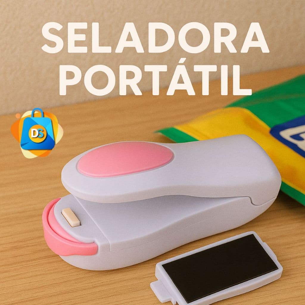 Mini Seladora  Para Lacrar  Embalagens  Máquina  Portátil Vedação Sacos Plásticos Manual e Alimentos