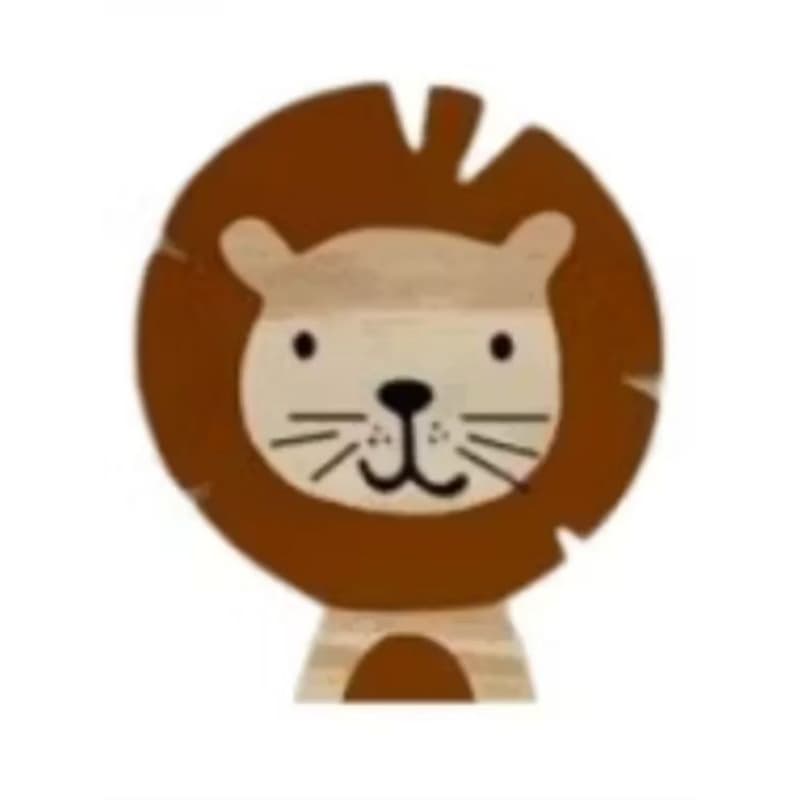 Leão Decorativo em MDF Cru com Juba em Aplique