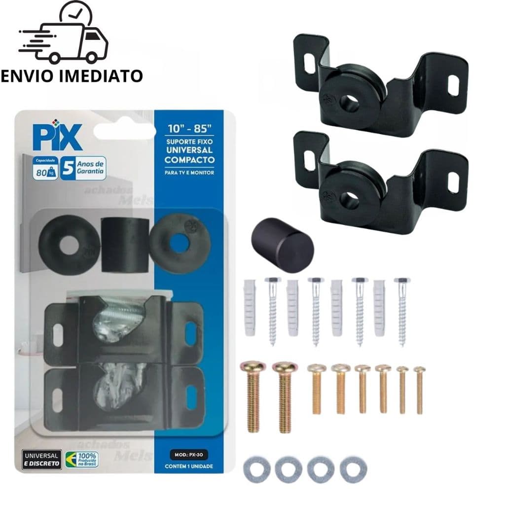 Suporte Para Tv Universal Fixo Led Lcd Plasma 10 24 32 43 50 55 até 85'' Polegadas Parede ou Painel
