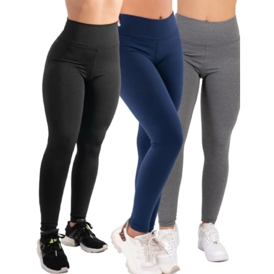 Combo 03 calças feminina Legging Peluciada- Flanelada interna