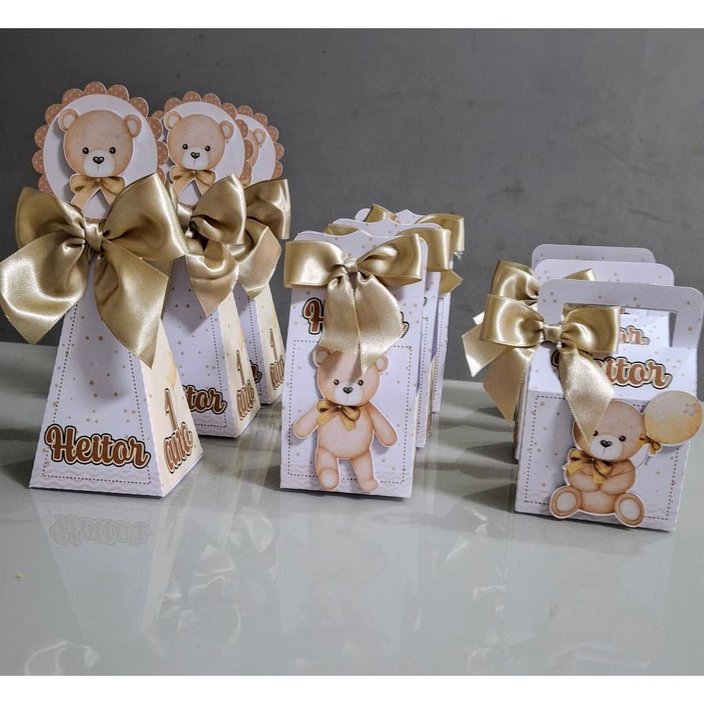 Kit Pegue e monte Festa Ursinho Personalizado/ chá de bebê /decoração chá de bebê - chá de fralda