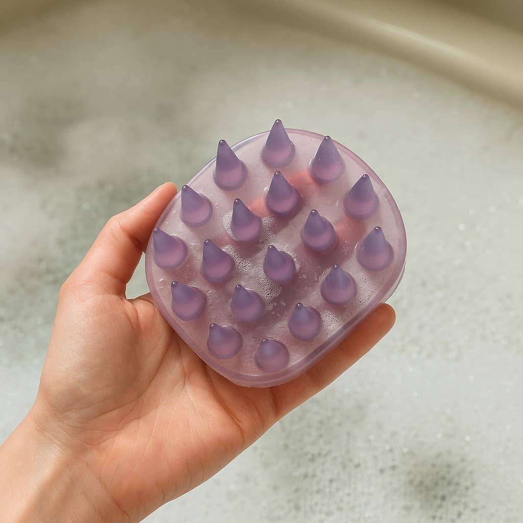 Escova Massageadora Capilar Silicone Antiqueda