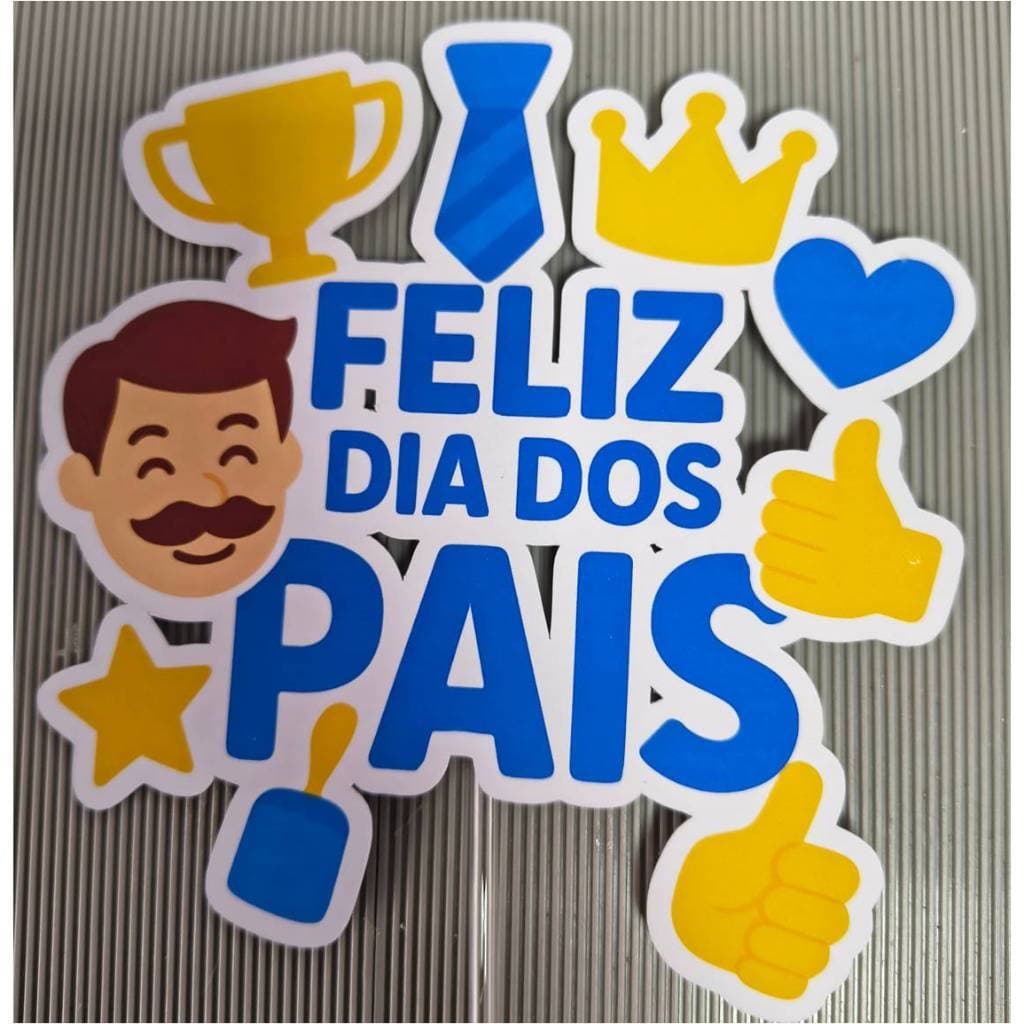 Topo de personalizado Dia dos Pais/Topper de bolo personalizado Dia dos Pais