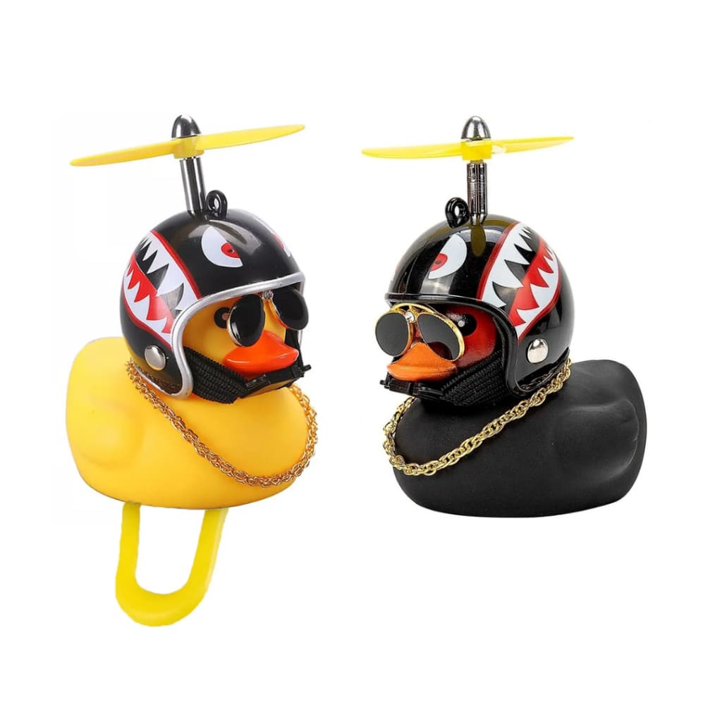 Enfeite Buzina Guidão Moto Bicicleta Pato De Capacete Oculos
