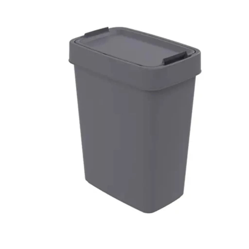 Lixeira Dupla Abertura Plasútil 8 Litros Cozinha Organização Plástico Tampa Basculante Lavabo
