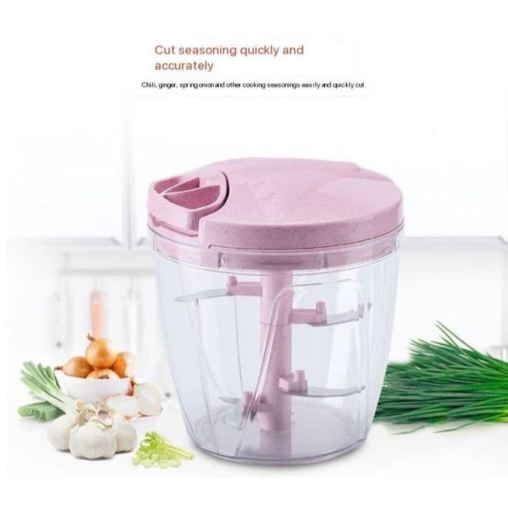 Processador de Alimentos Manual 3 em 1 Magic Mixer 5 Lâminas - Rosa