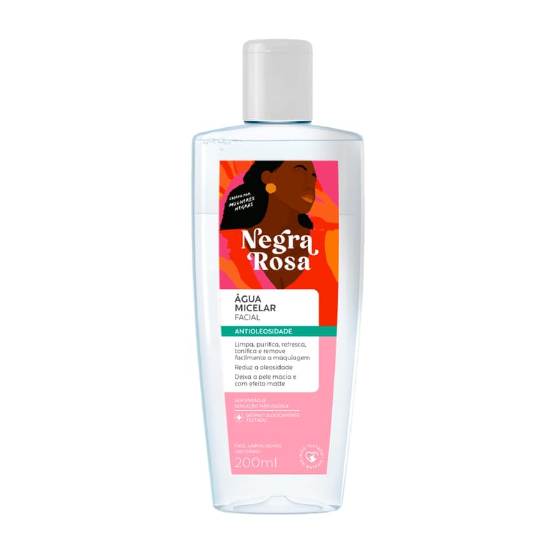 Água Micelar Facial Antioleosidade Negra Rosa / Água Micelar Negra Rosa
