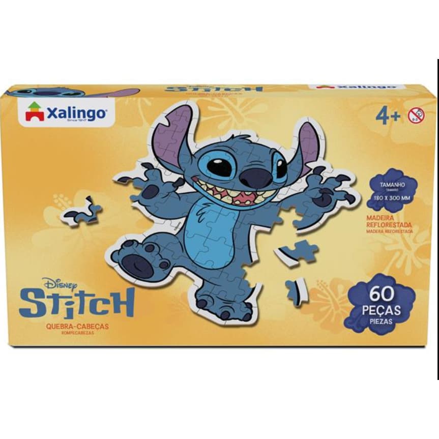 Quebra-cabeça Madeira Stitch 60 peças - Xalingo Brinquedo pedagógico envio imediato
