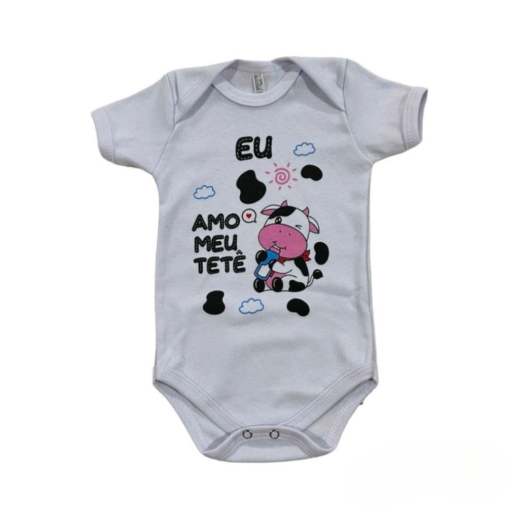 Body Bebê eu amo o meu tetê