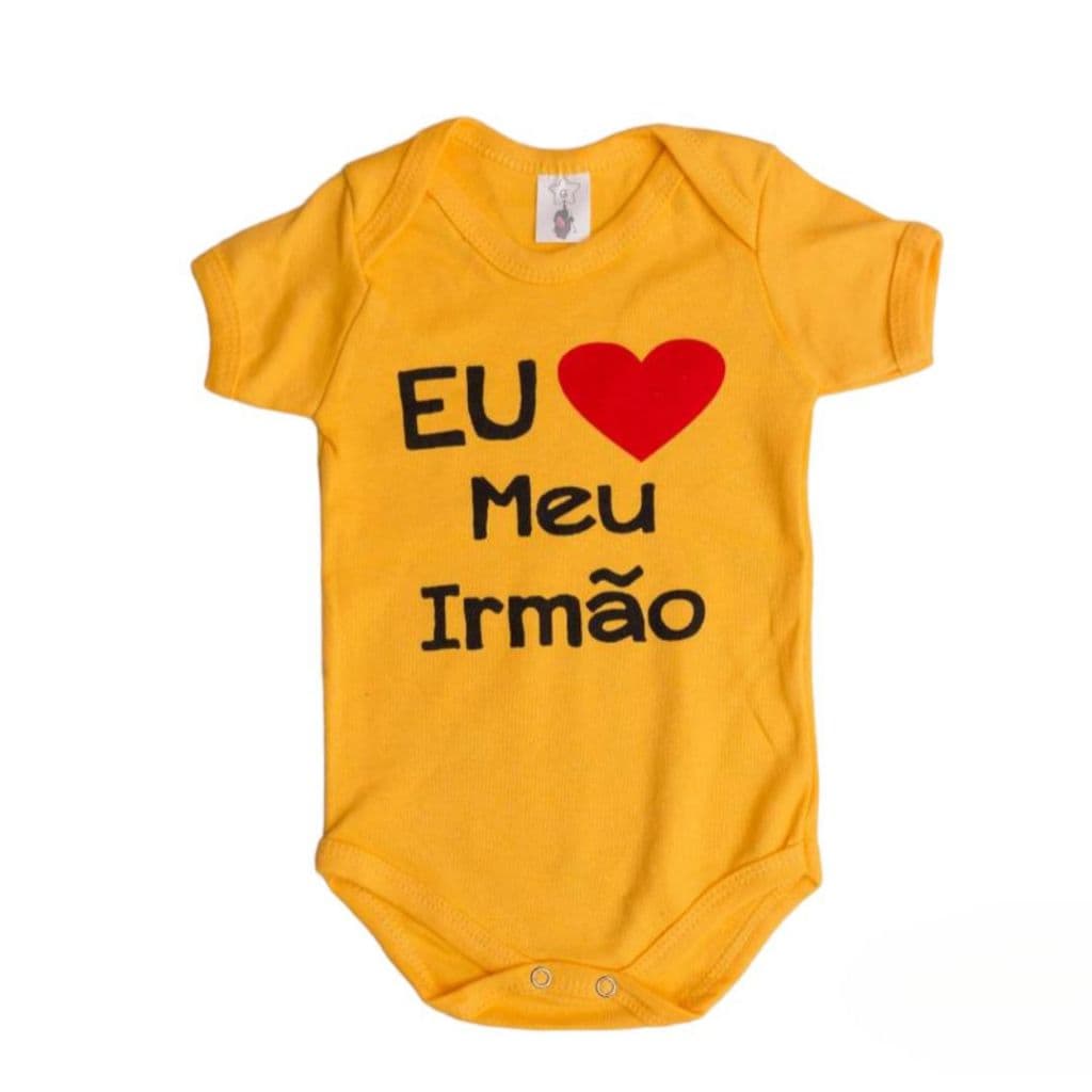 Body Bebê eu Amo meu Irmão