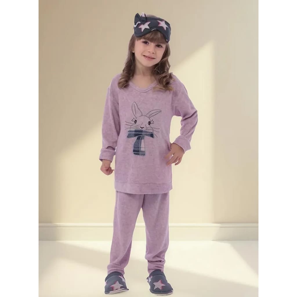 Pijama Inverno Victory Infantil Meninas Confortável