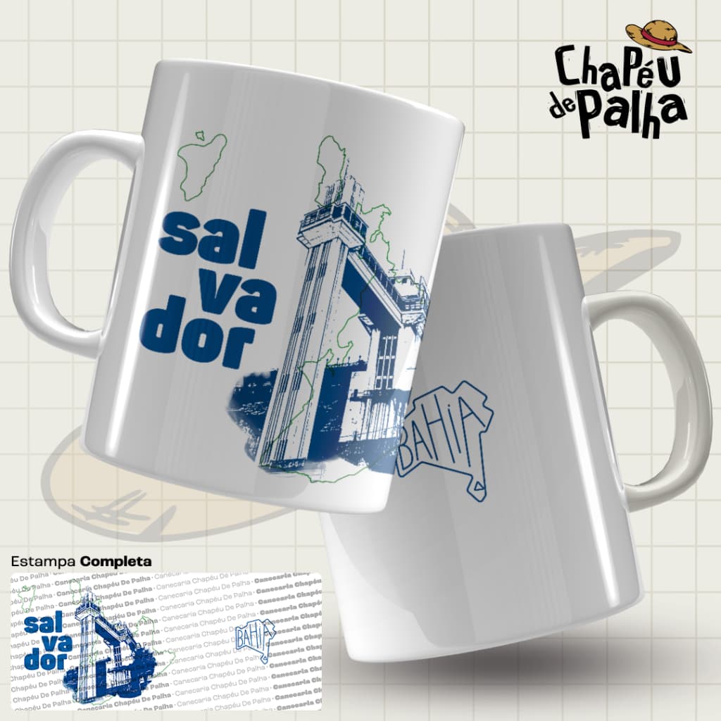 Caneca Porcelana - Turismo - Salvador Bahia