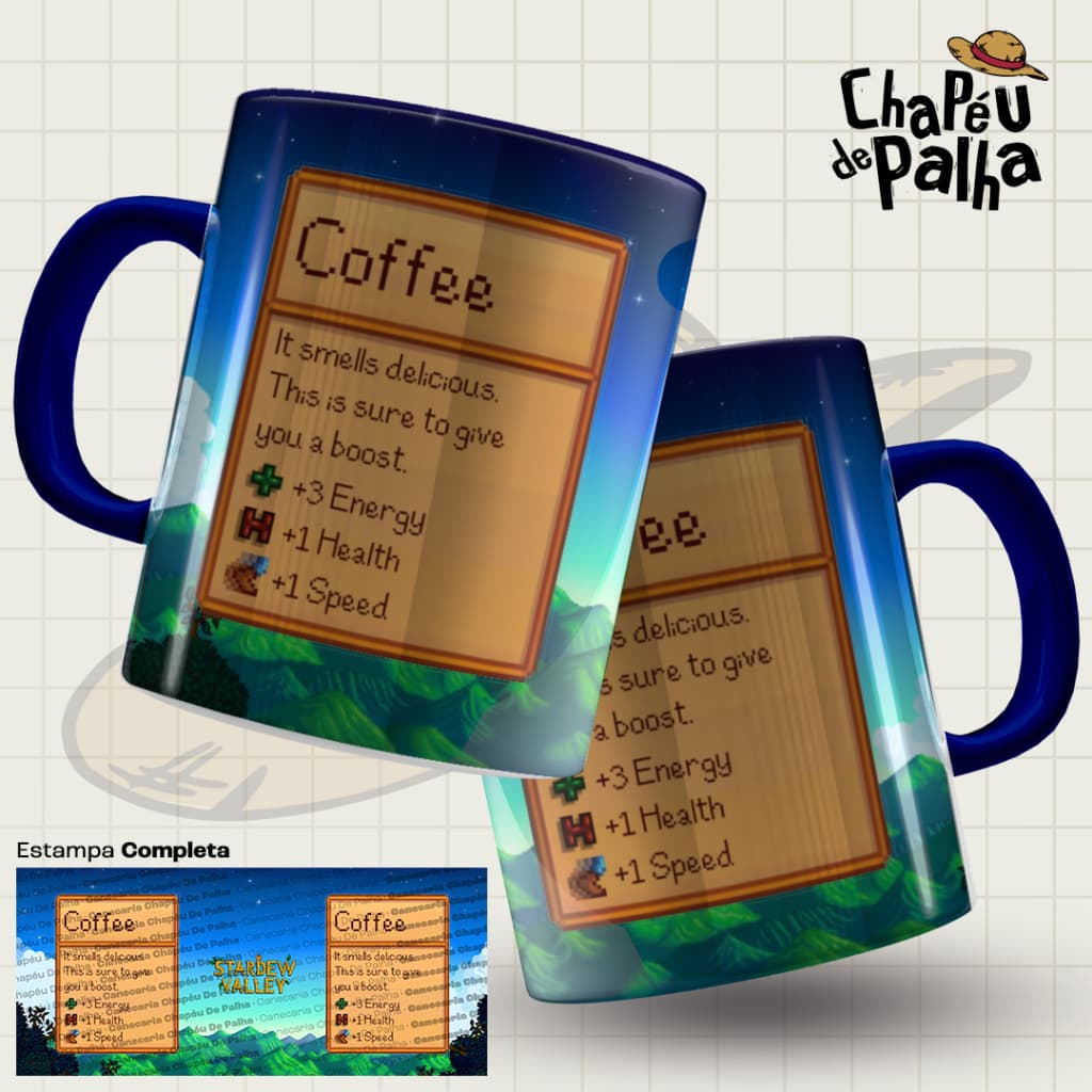 Caneca Stardew Valley Porcelana 325ml – Jogo Indie – Presente Gamer - Especial