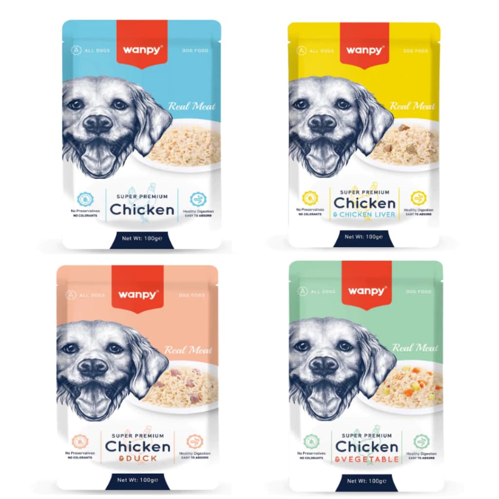 Sachê Wanpy Super Premium Alimento Úmido Petisco Para Cães Cachorro 100g