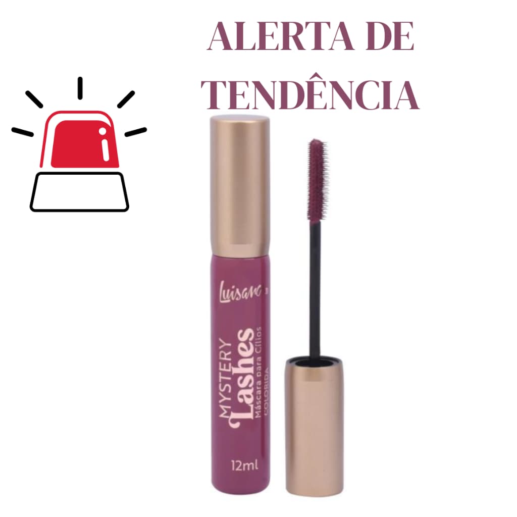 Máscara de cílios Mystery Lashes cor VINHO/ Marsala Luisance efeito PEEL OFF