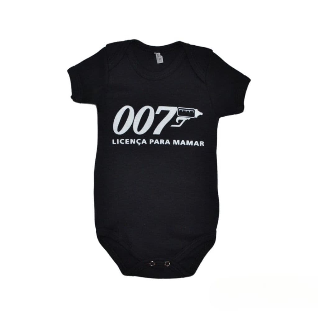 BODY BEBÊ 007 LICENÇA PARA MAMAR