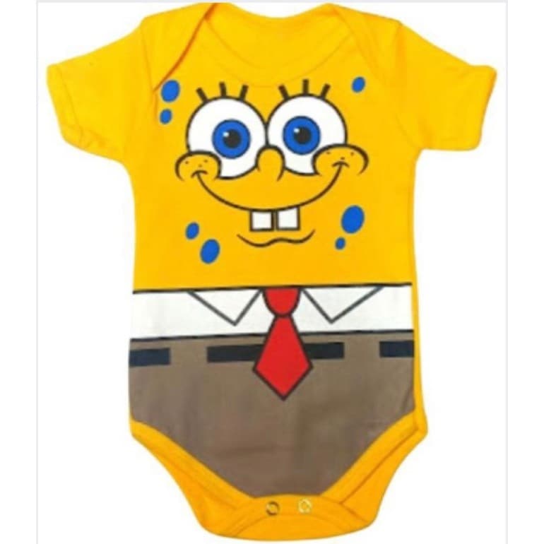 Body Bebê BOB ESPONJA – Roupa Personalizada para Mesversário