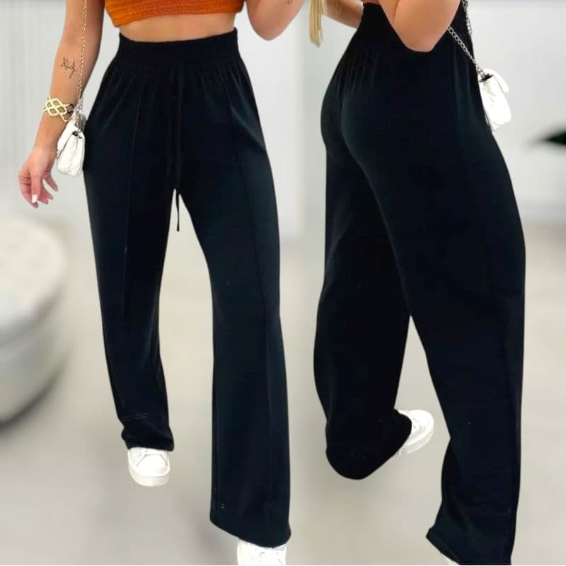 Calça Pantalona Feminina Inverno | Elegante e Quentinha | Tecido Lanzinha | Com Forro tipo Short