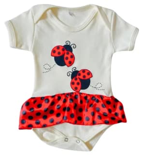 Body Bebê Mesversário Temático Joaninha