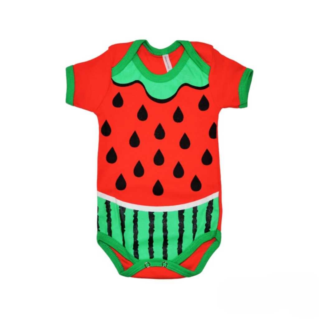 Body Bebê Mesversário Temático Melancia