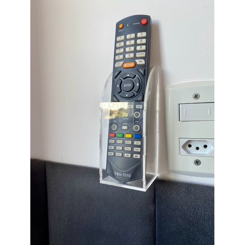Suporte de Parede para Controle Remoto Ar condicionado - Acrílico Transparente 2mm