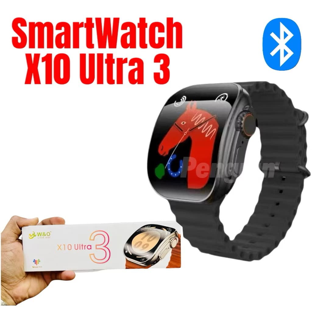 SmartWatch X10 Ultra 3 tela curvada Bluetooth NFC troca pulseira APPs de saude