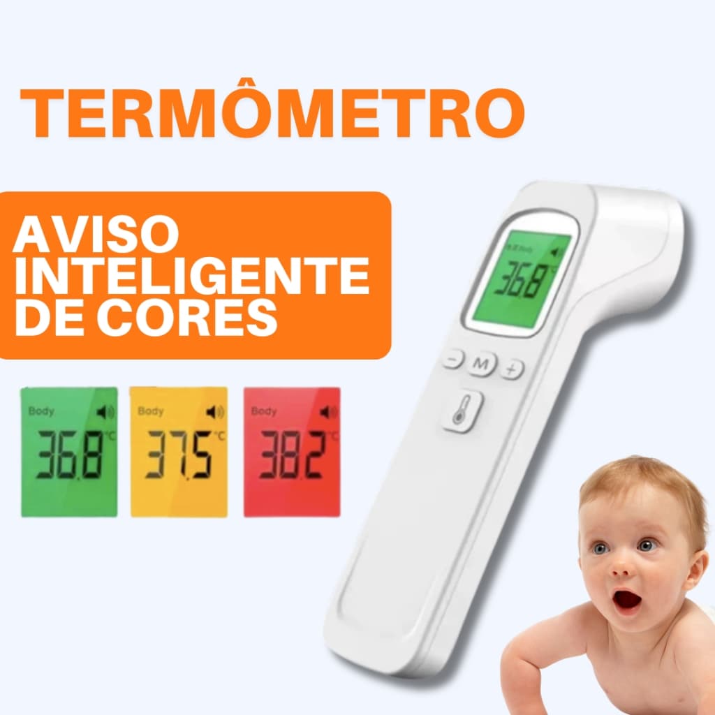 Termômetro Infravermelho Para Bebê/Adulto Termômetro Digital Display Lcd