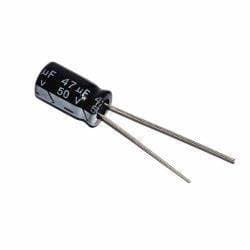 50x Capacitor Eletrolítico 47uf x 50v  ( 47UF 50V )105º - Kit c/50 Peças