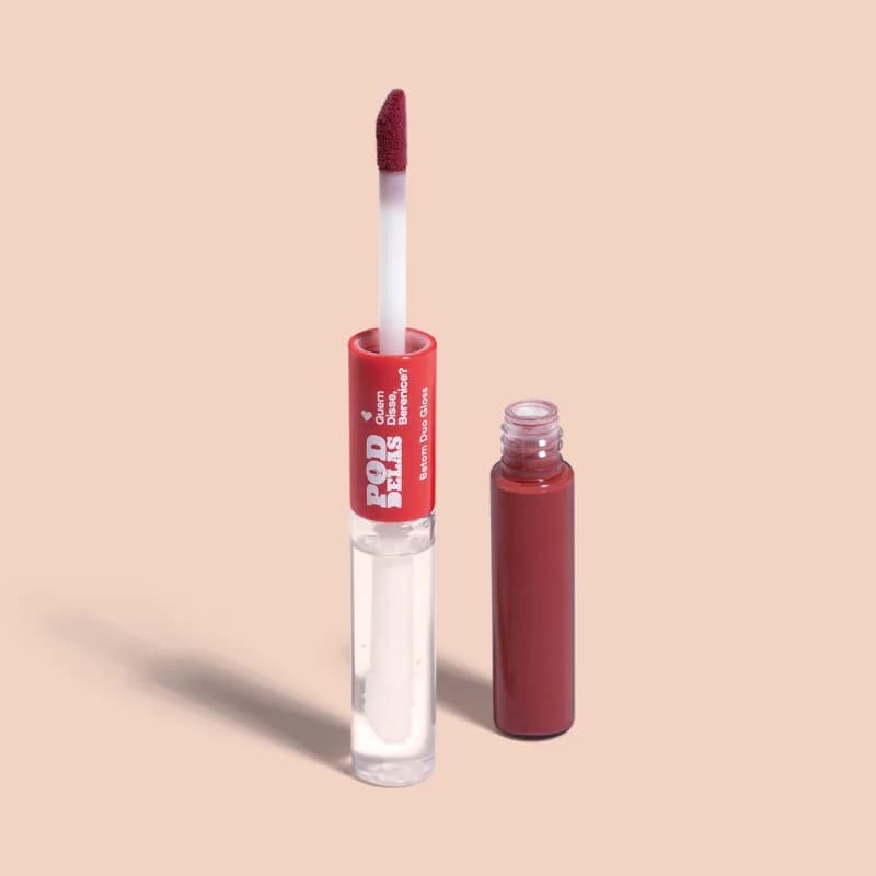 Batom Duo Gloss Vermelho se Inscreve QDB Pod Delas 8ml Quem disse, berenice?