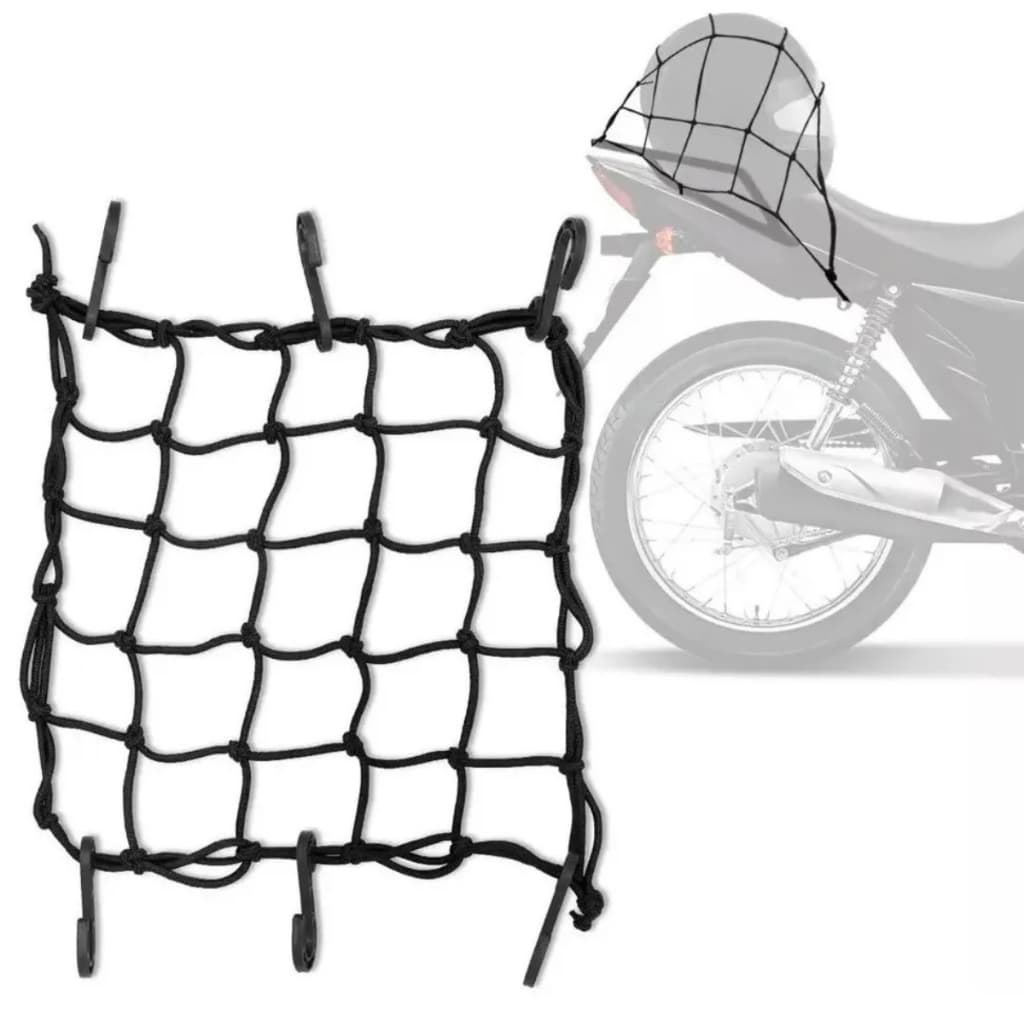 Rede Elástica Aranha P/ Moto Bagageiro Capacete Universal
