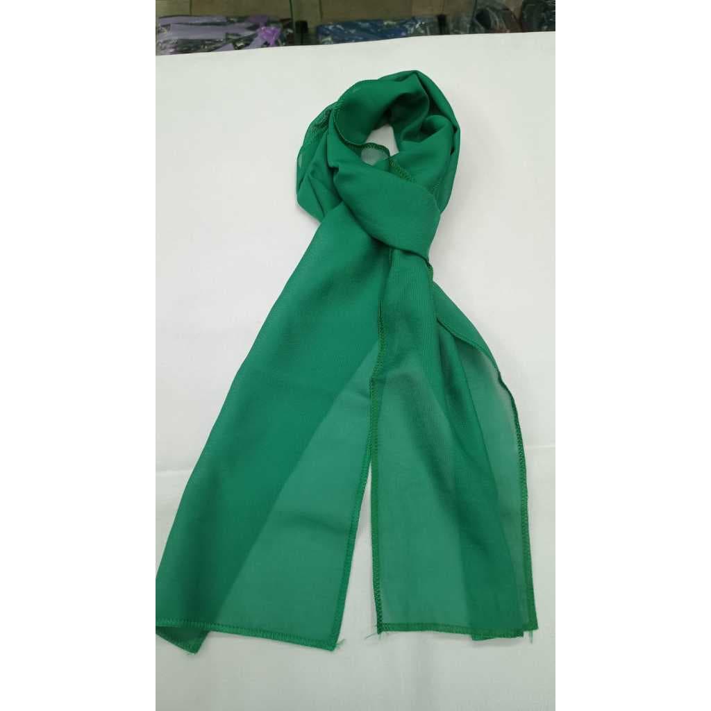 LENÇO DE CHIFFON LISO VERDE ESMERALDA CONGRESSO FESTIVIDADE