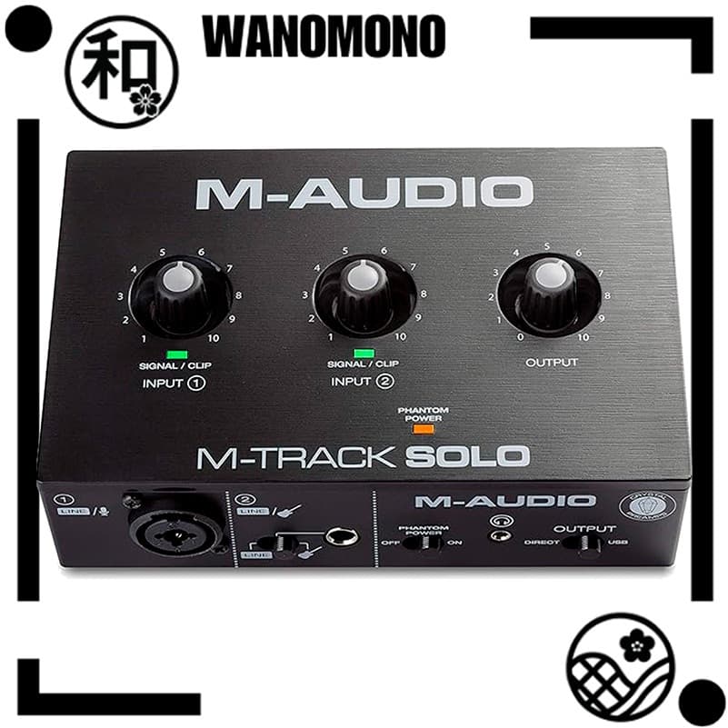【Direct from Japan】M-Audio USB Audio Interface with Music Production Software Mac Win Playback Live Streaming Home Recording Combo Jack M-Track Solo Single Item "48kHz, 1 x XLR Input""48kHz, 2 x XLR Input""192kHz, 1 x XLR Input" [Ship from Japan]