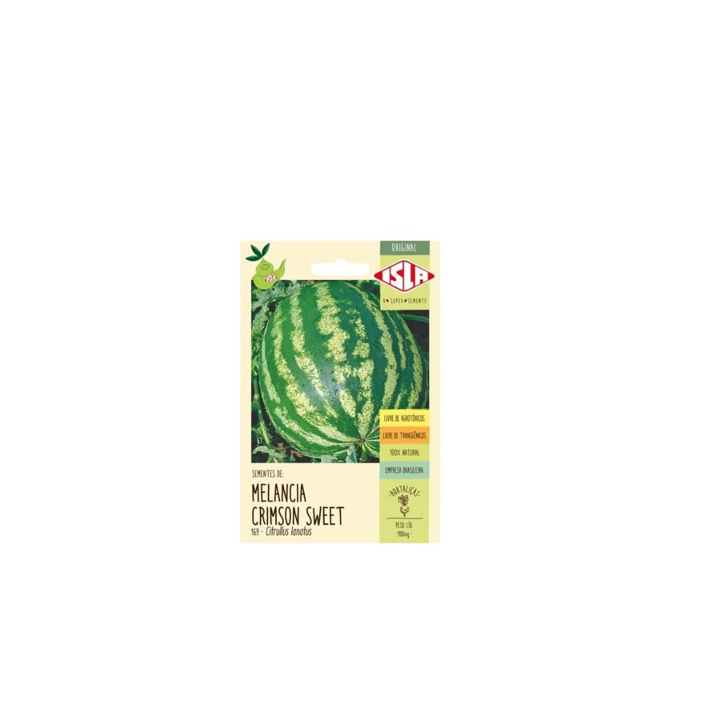 Semente Melancia Crimson Sweet  para plantar em jardim quintal horta