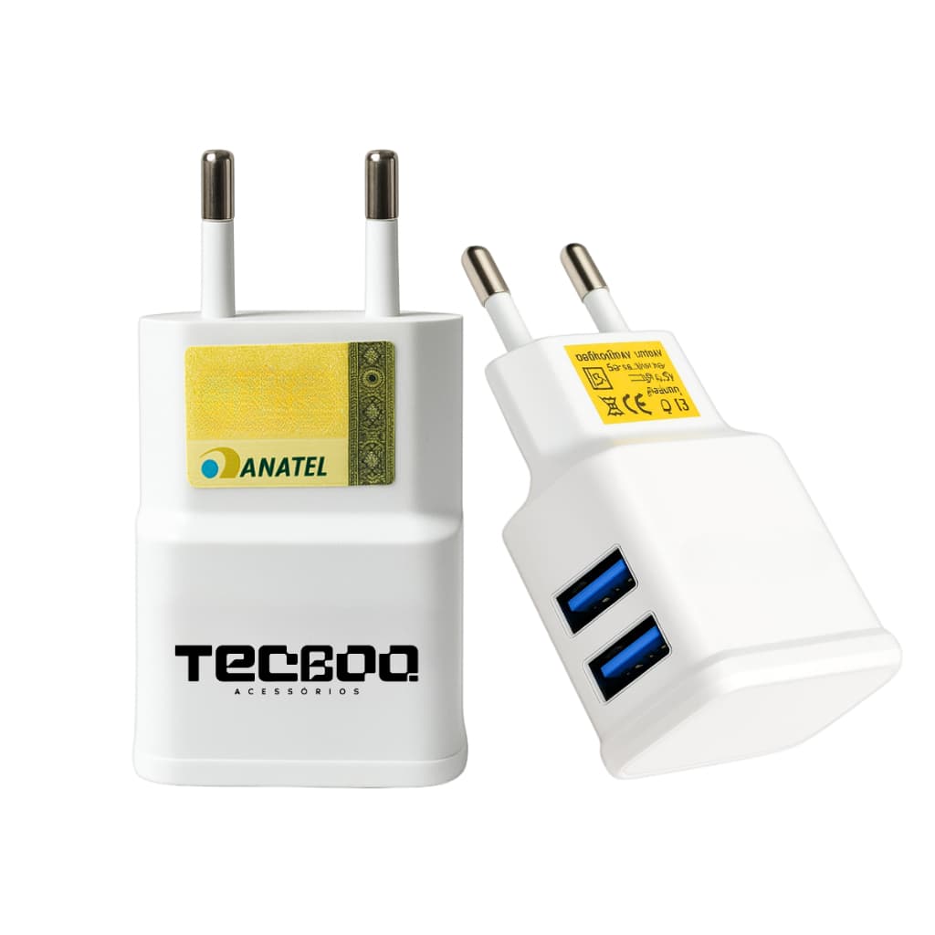 Fonte Carregador 18w Duplo Usb Para iPhone e Samsung