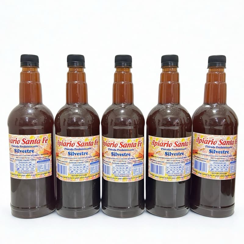 🍯 KIT MEL SILVESTRE ORGÂNICO – 5 UNIDADES-(1,3 cada)🍯 🌿 Puro da Natureza para a Sua Mesa! 🌿
