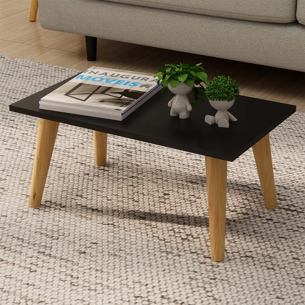 Mesa Centro Para Sala Mesinha De Apoio Retangular Madeira