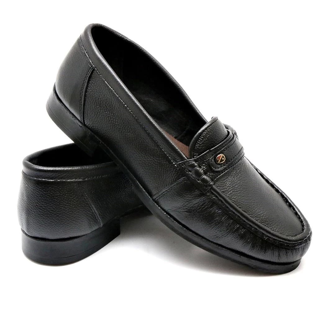 Mocassim Couro Legitimo Ortopédico Sapato Masculino Confortavel Couro