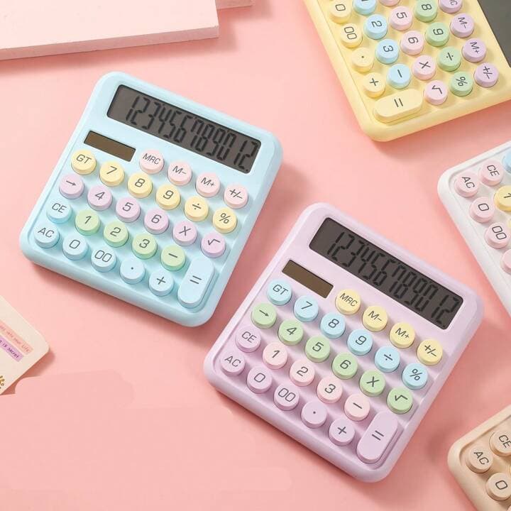 Calculadora Colorida Morandi De 12 Dígitos Teclado Mecânico De Ponto Grande Escola & Papelaria De Escritório Multineos