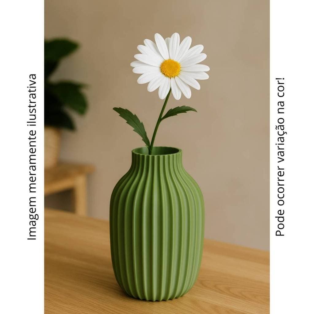 Vaso Decorativo 25cm Design Moderno Texturizado Minimalista Sala, Quarto e Escritório - Presente